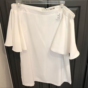 White off the shoulder shirt. New with tags